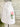 pink peony art on French linen cafe apron