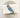 French linen dish towel with watercolor painting of blue Steller's jay bird