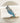 French linen dish towel with watercolor painting of blue Steller's jay bird