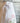 French linen apron with floral watercolor of geranium plant