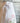 French linen apron with floral watercolor of geranium plant