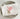 French linen tea towel with watercolor print of pink rose