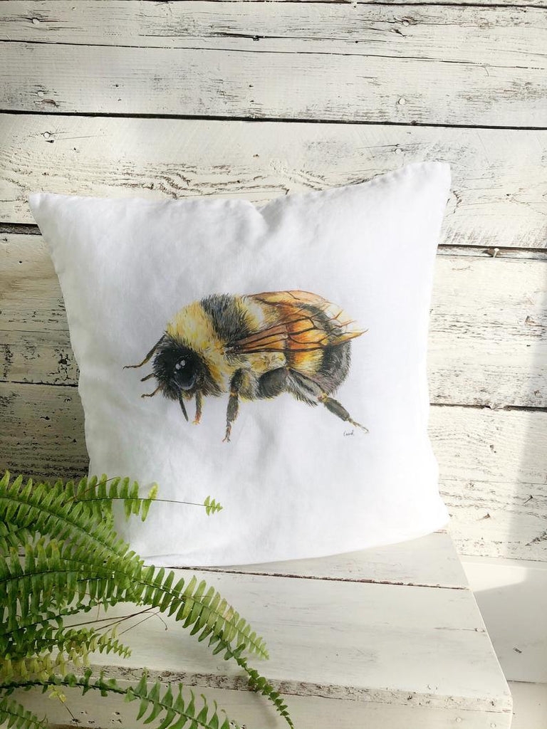 Bumblebee Linen Pillow case, Studio on Tenth 