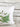green botanical watercolor art on French linen pillow cover