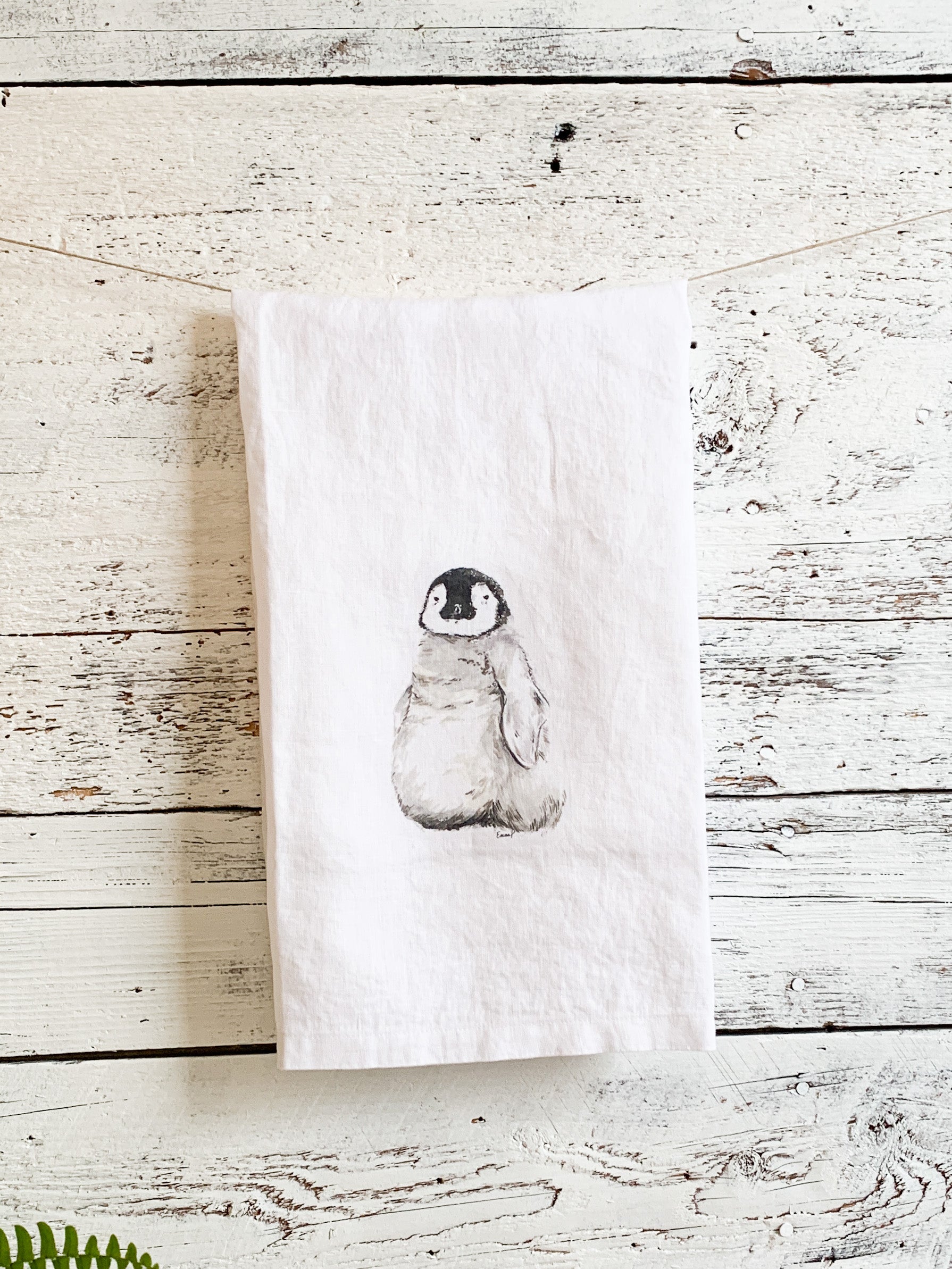 Penguin French Linen Tea Towel
