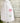 white linen cafe apron with pink peony stem watercolor art