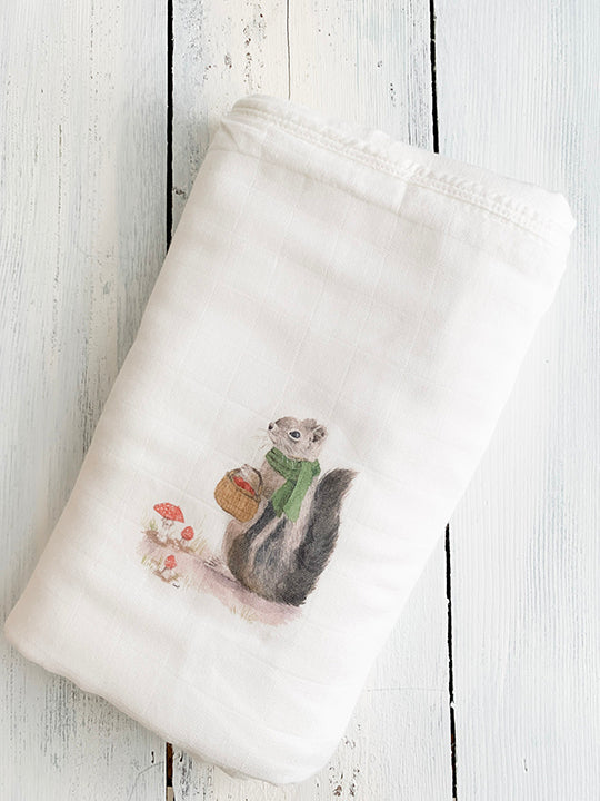 Baby Gift Set with Squirrel in Scarf