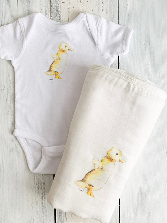 Baby Gift Set with Yellow Duckling